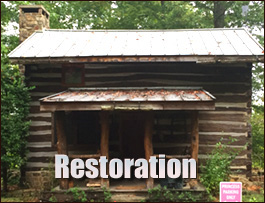 Historic Log Cabin Restoration  Eva, Alabama